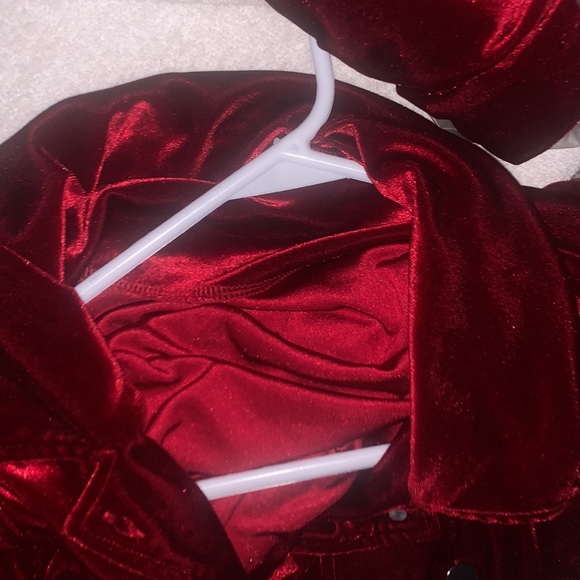 FASHION PLUSH CASUAL SUIT RED - Picture 5 of 5